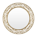 Kato 33-in Round Mirror - Havana Gold
