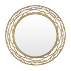 Kato 33-in Round Mirror - Havana Gold
