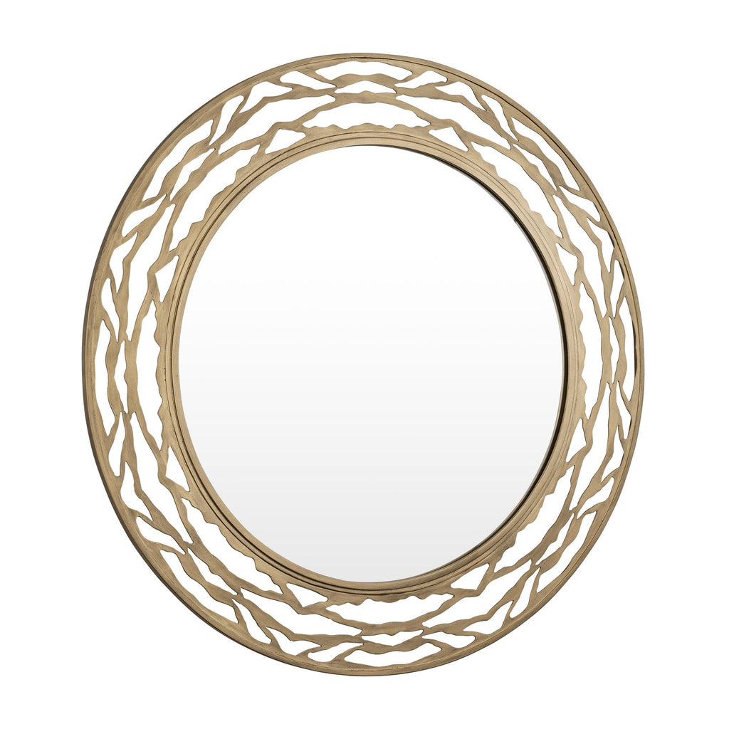 Kato 33-in Round Mirror - Havana Gold