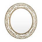 Kato 33-in Round Mirror - Havana Gold
