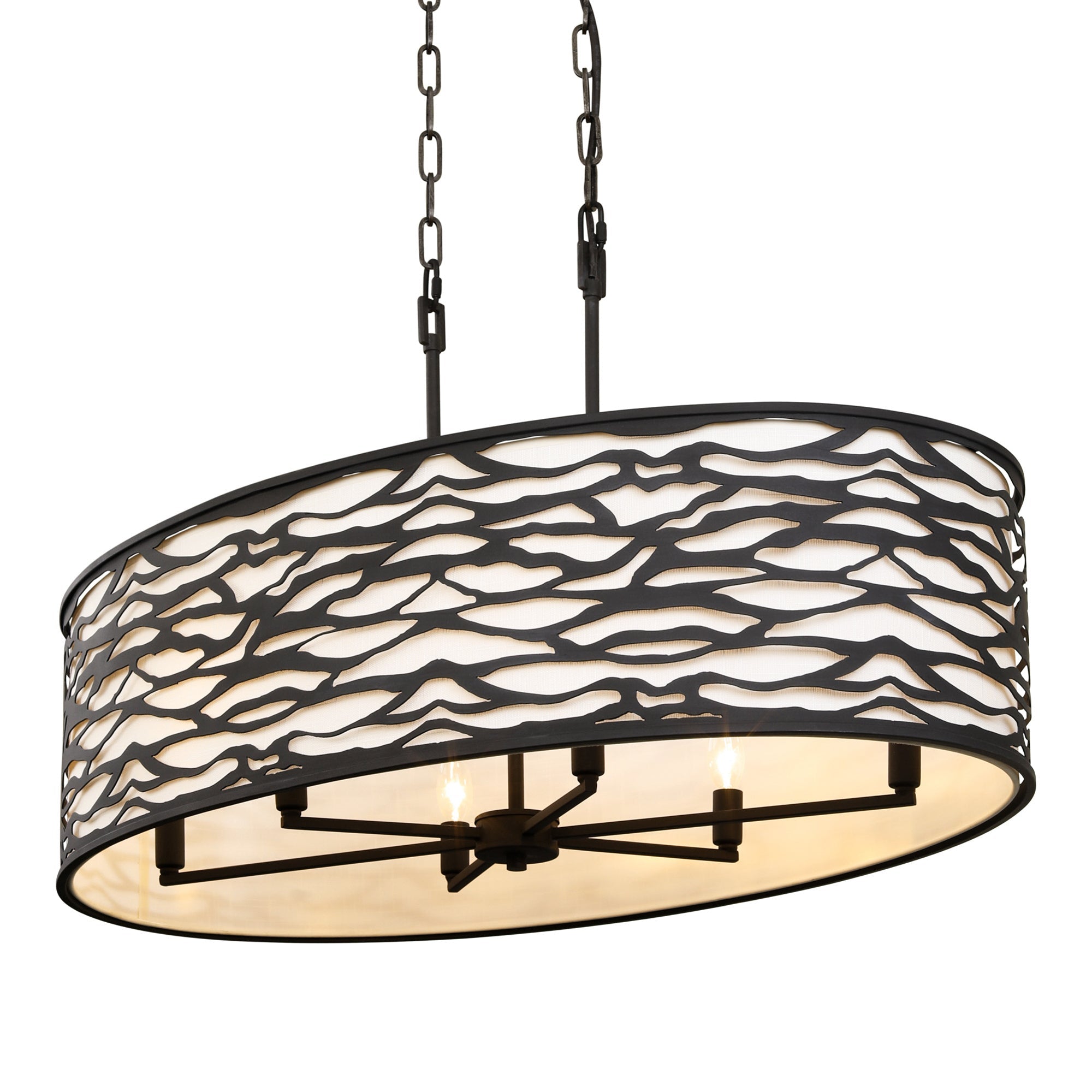 Kato 6 Light Oval Pendant - Carbon Black