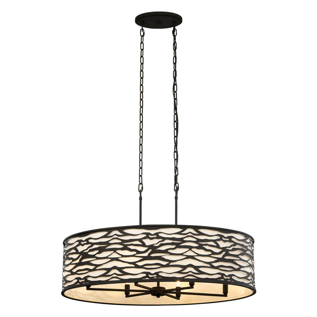 Kato 6 Light Oval Pendant - Carbon Black