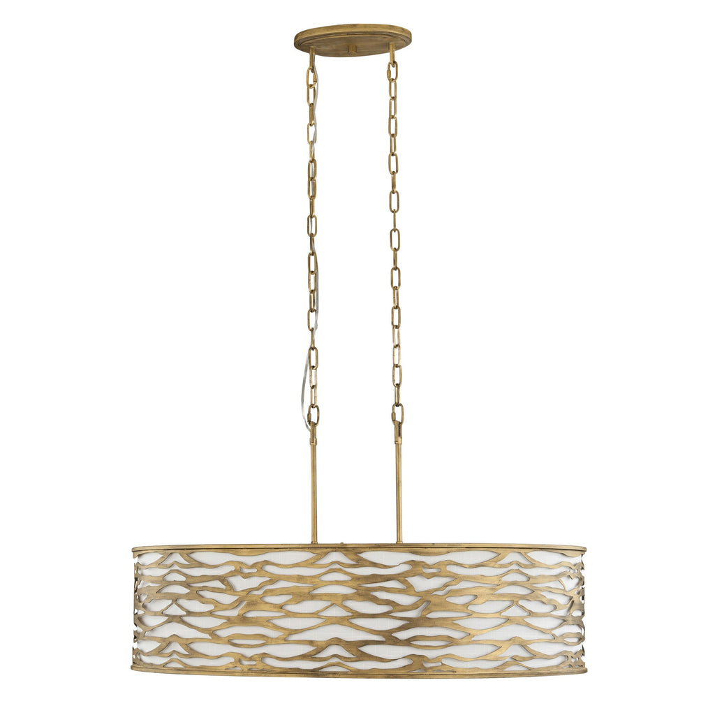 Kato 6 Light Oval Pendant - Havana Gold
