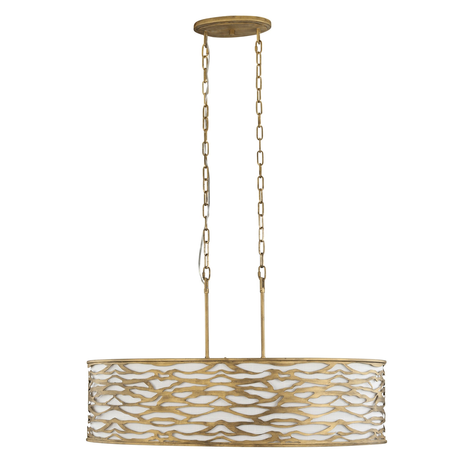 Kato 6 Light Oval Pendant - Havana Gold