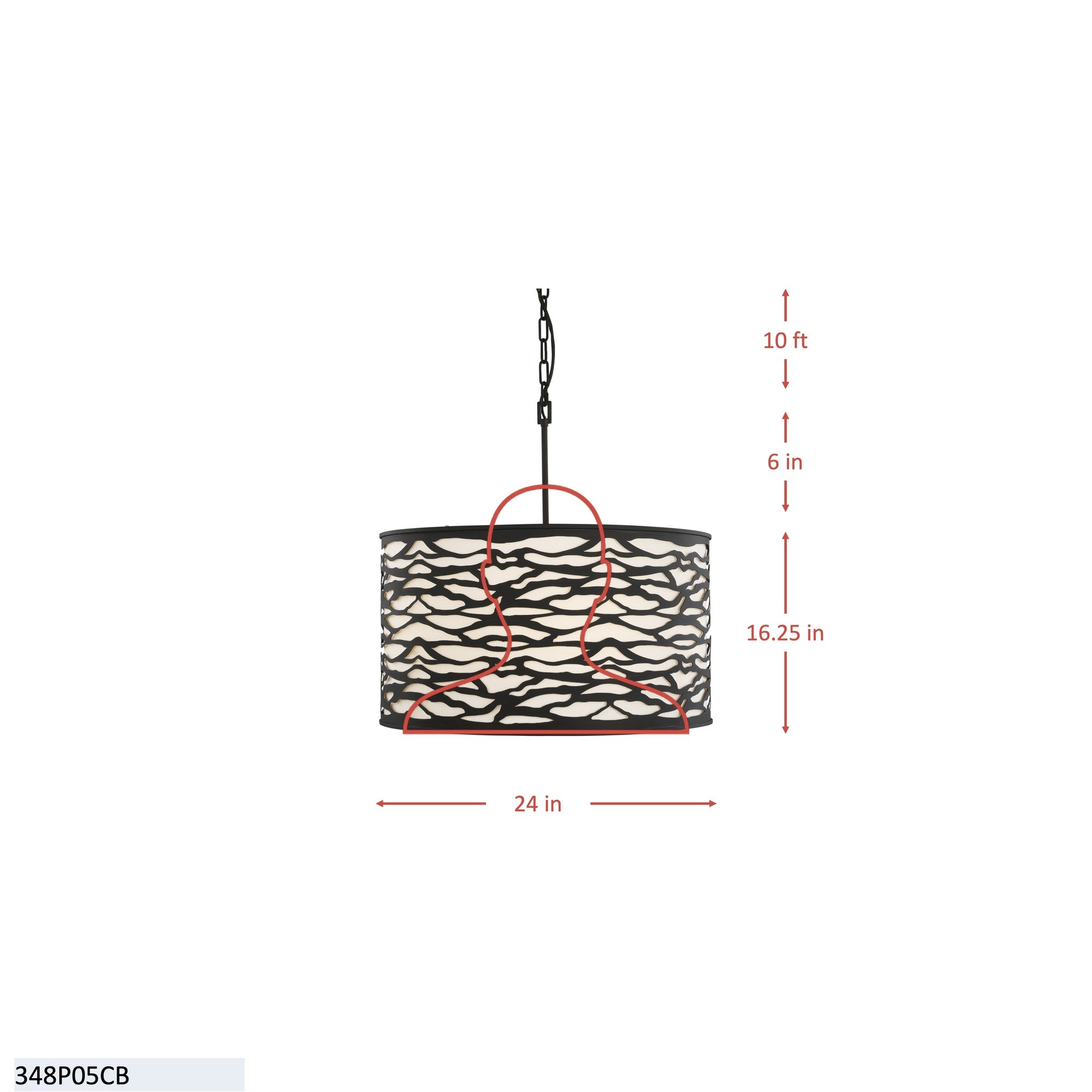 Kato 5 Light Pendant - Havana Gold