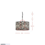 Kato 5 Light Pendant - Carbon Black