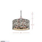 Kato 6 Light Pendant - Havana Gold