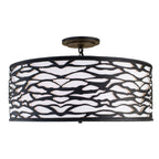 Kato 5 Light Convertible Semi-Flush/Pendant - Carbon
