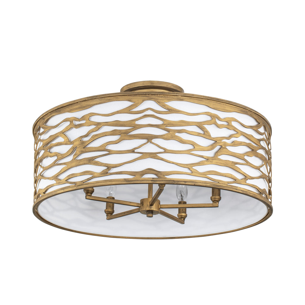 Kato 5 Light Convertible Semi-Flush/Pendant - Havana Gold