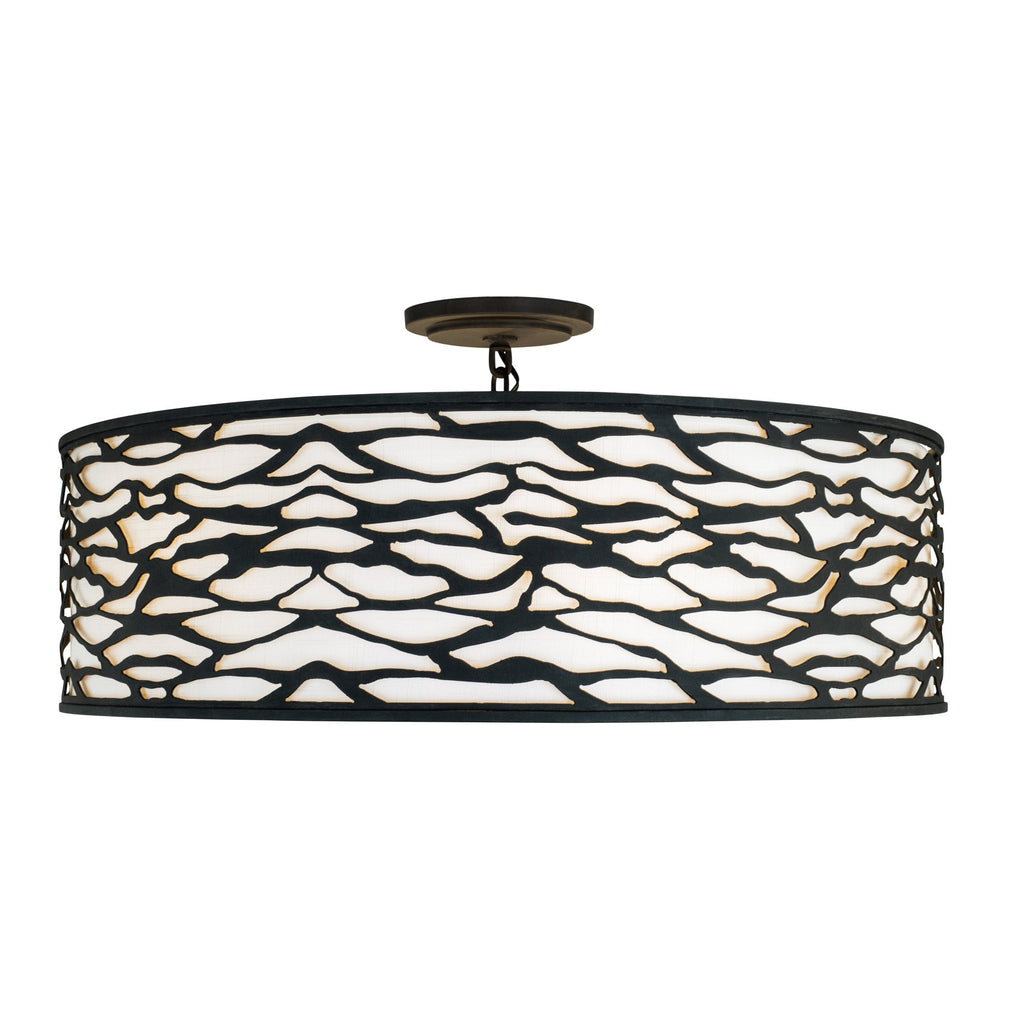 Kato 6 Light Convertible Semi-Flush/Pendant - Carbon