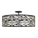 Kato 6 Light Convertible Semi-Flush/Pendant - Carbon