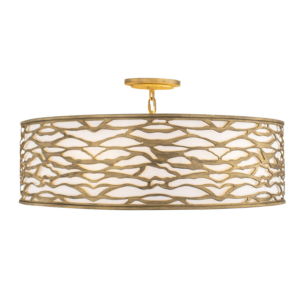 Kato 6 Light Convertible Semi-Flush/Pendant - Havana Gold