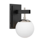 Allie 1 Light Bath - Black/Polished Nickel