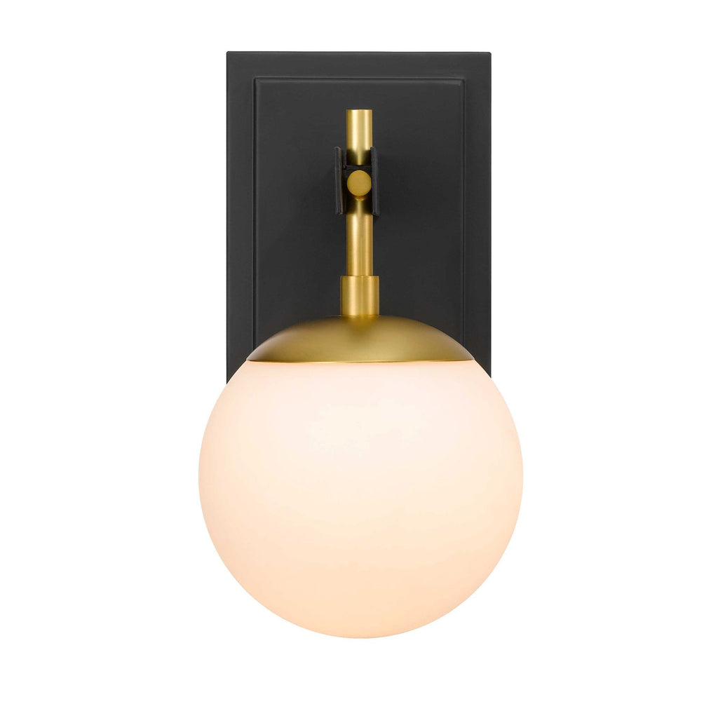 Allie 1 Light Bath - Black/Satin Brass