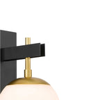 Allie 1 Light Bath - Black/Satin Brass