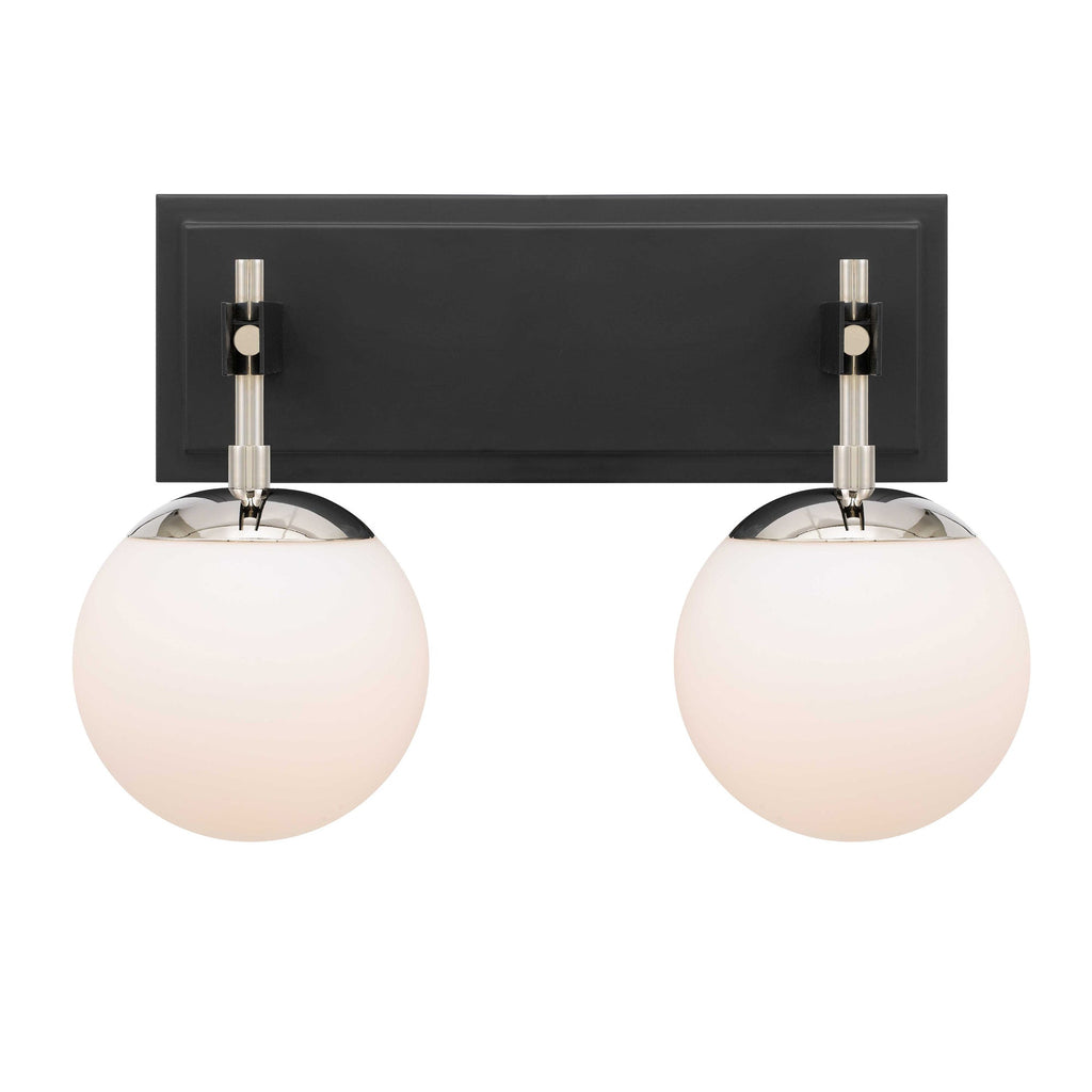 Allie 2 Light Bath - Black/Polished Nickel