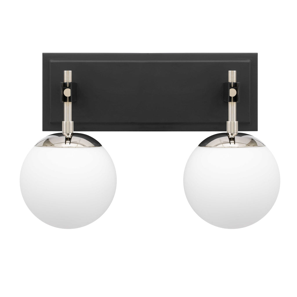 Allie 2 Light Bath - Black/Polished Nickel