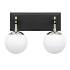 Allie 2 Light Bath - Black/Polished Nickel