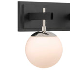 Allie 2 Light Bath - Black/Polished Nickel