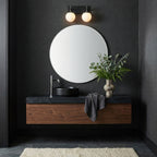 Allie 2 Light Bath - Black/Polished Nickel