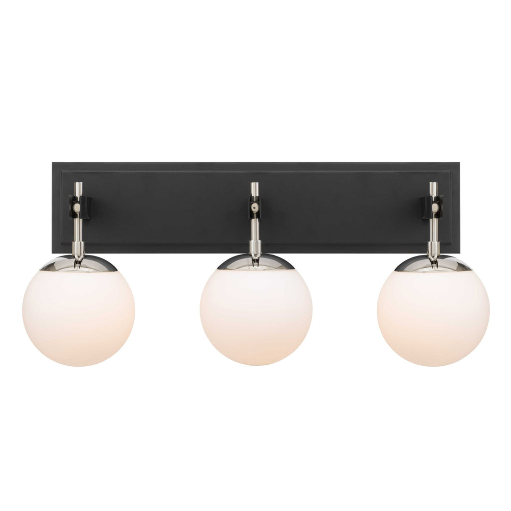 Allie 3 Light Bath - Black/Polished Nickel