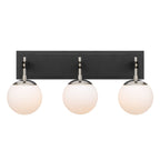 Allie 3 Light Bath - Black/Polished Nickel