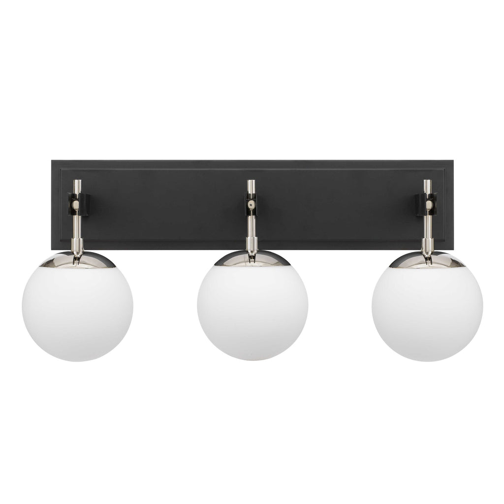 Allie 3 Light Bath - Black/Polished Nickel