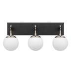 Allie 3 Light Bath - Black/Polished Nickel