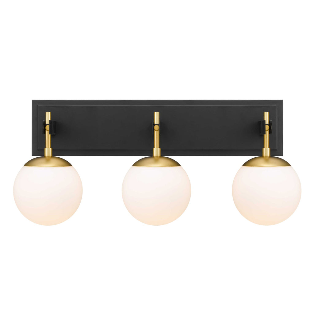 Allie 3 Light Bath - Black/Satin Brass