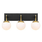 Allie 3 Light Bath - Black/Satin Brass