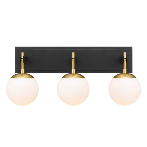 Allie 3 Light Bath - Black/Satin Brass