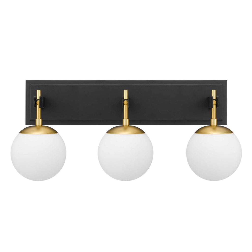 Allie 3 Light Bath - Black/Satin Brass