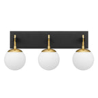 Allie 3 Light Bath - Black/Satin Brass