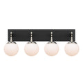 Allie 4 Light Bath - Black/Polished Nickel