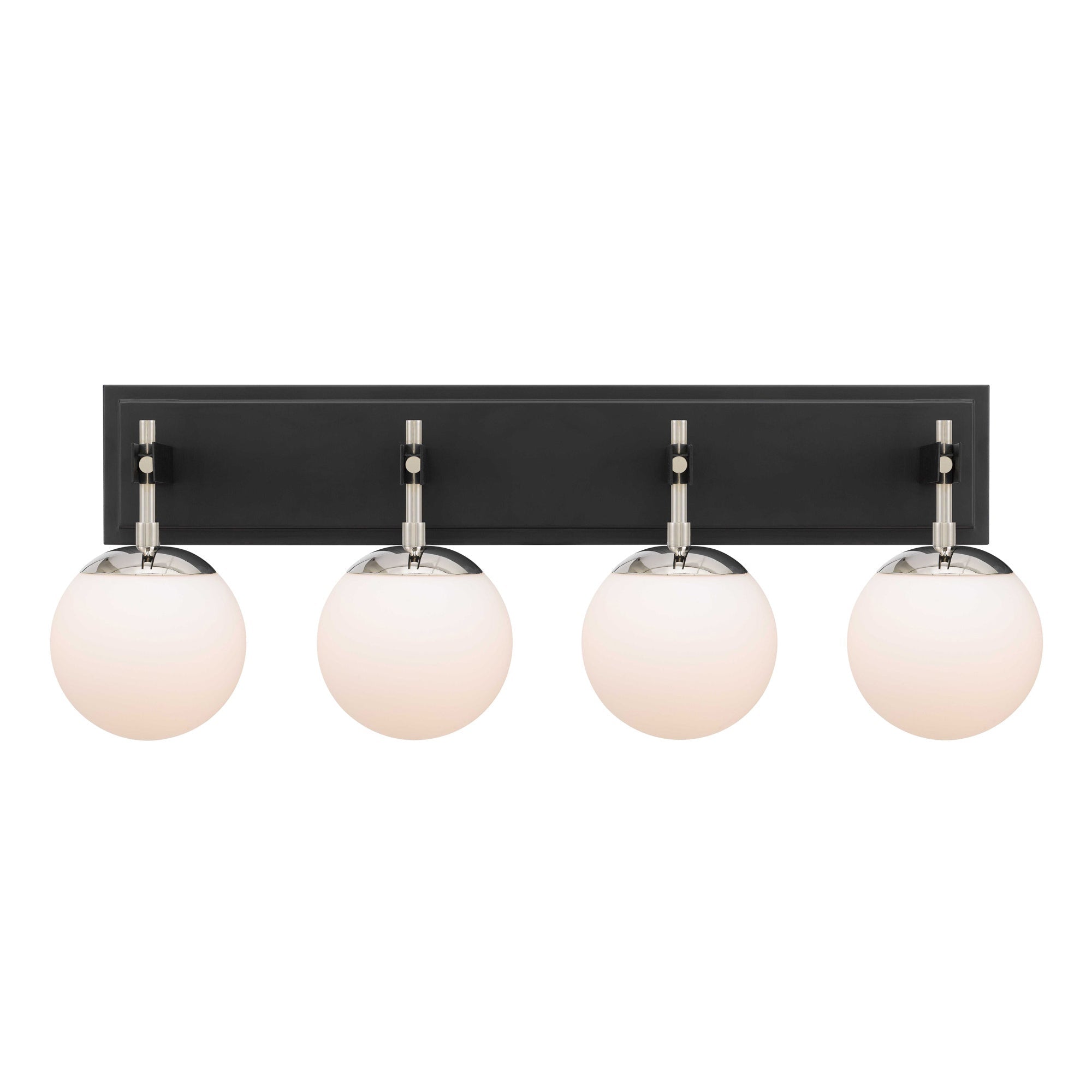 Allie 4 Light Bath - Black/Polished Nickel