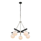 Allie 5 Light Chandelier - Black/Polished Nickel