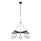 Allie 5 Light Chandelier - Black/Polished Nickel