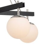 Allie 5 Light Chandelier - Black/Polished Nickel