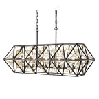 Marcia 5 Light Linear Pendant - Matte Black/French Gold