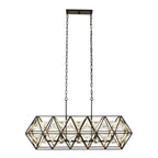 Marcia 5 Light Linear Pendant - Matte Black/French Gold