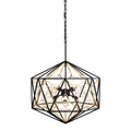 Marcia 8 Light Orb Pendant - Matte Black/French Gold