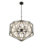 Marcia 10 Light Pendant - Matte Black/French Gold