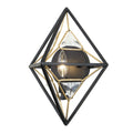 Marcia 1 Light Wall Sconce - Matte Black/French Gold
