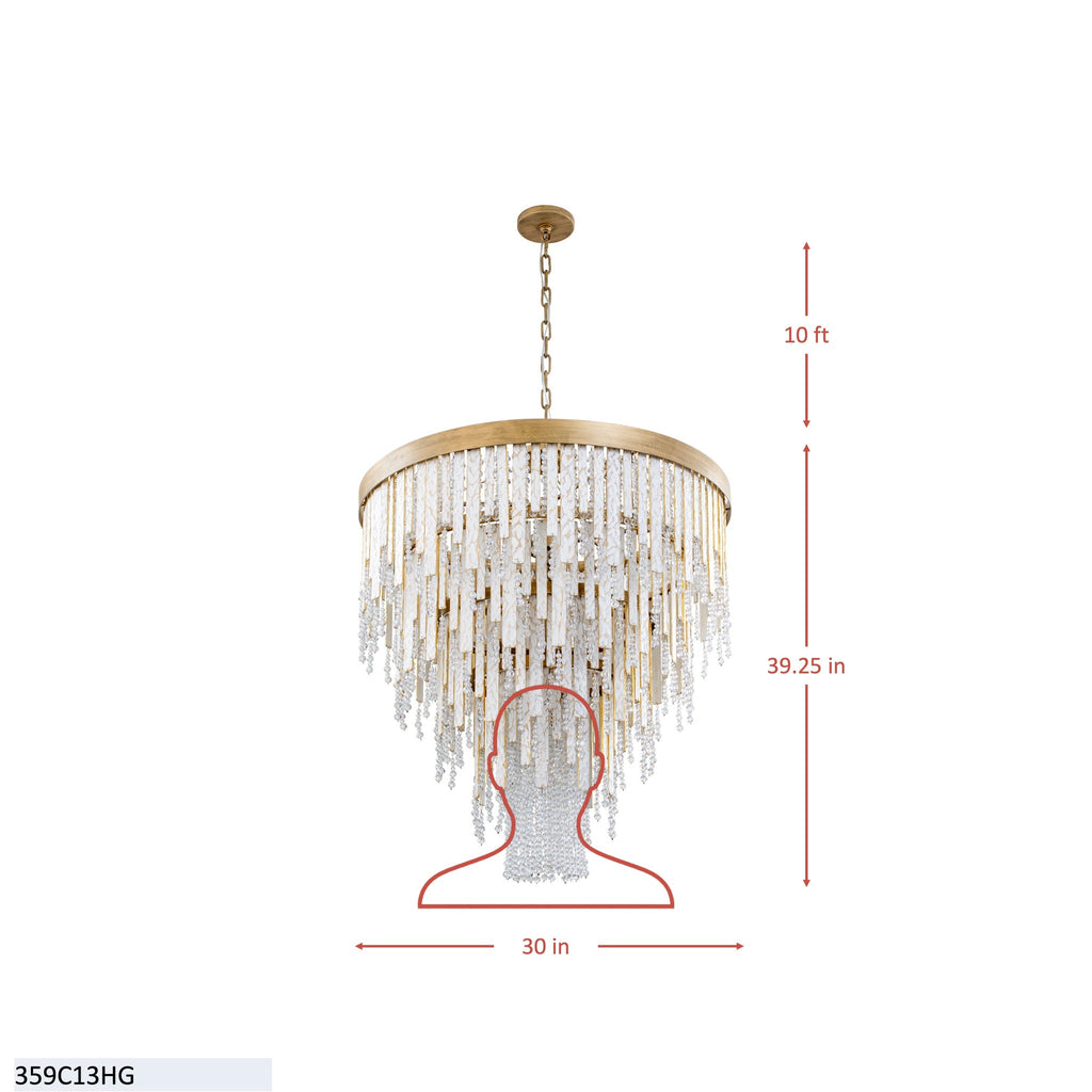 Lafayette 13 Light Chandelier - Havana Gold
