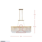 Lafayette 6 Light Linear Pendant - Havana Gold