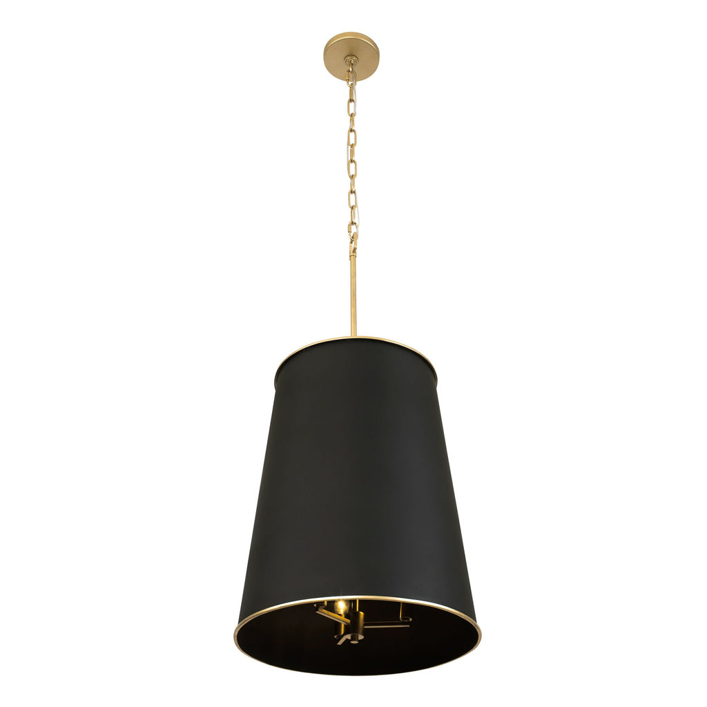 Coco 9 Light Foyer - Matte Black/French Gold