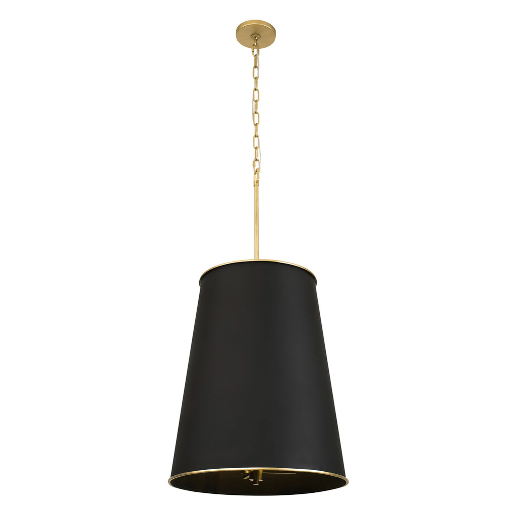Coco 9 Light Foyer - Matte Black/French Gold