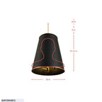 Coco 9 Light Foyer - Matte Black/French Gold