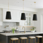 Coco 9 Light Foyer - Matte Black/French Gold