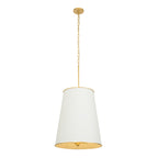 Coco 9 Light Foyer - Matte White/French Gold